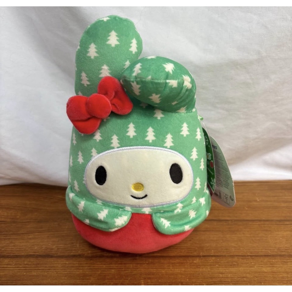 Squishmallows Sanrio My Melody Christmas Tree Print Plush 8in w/ Tags